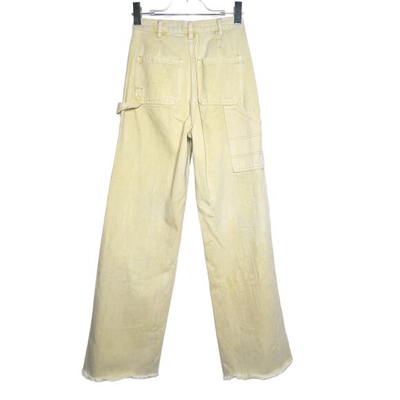 PACSUN Womens Ultra High Waisted Fitted Flare Denim Pants Raw Hem Honey Size 25 - Picture 5 of 12
